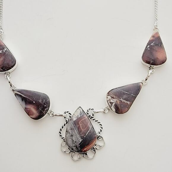 Earthy Jasper Necklace - Sterling Silver Statement Jewelry - Picture 4 of 10